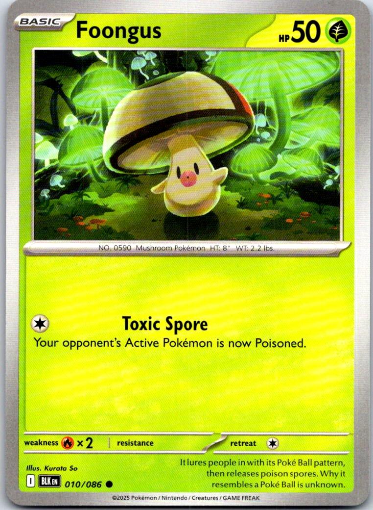 Foongus - 010/086 - - BLACK BOLT - Pokemon - Common | AA107-26