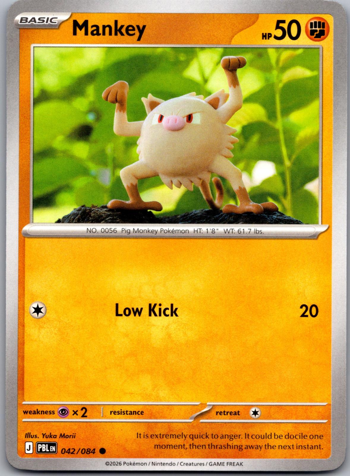Mankey - 042/084 - - PITCH BLACK - Pokemon - Common | AA81-49