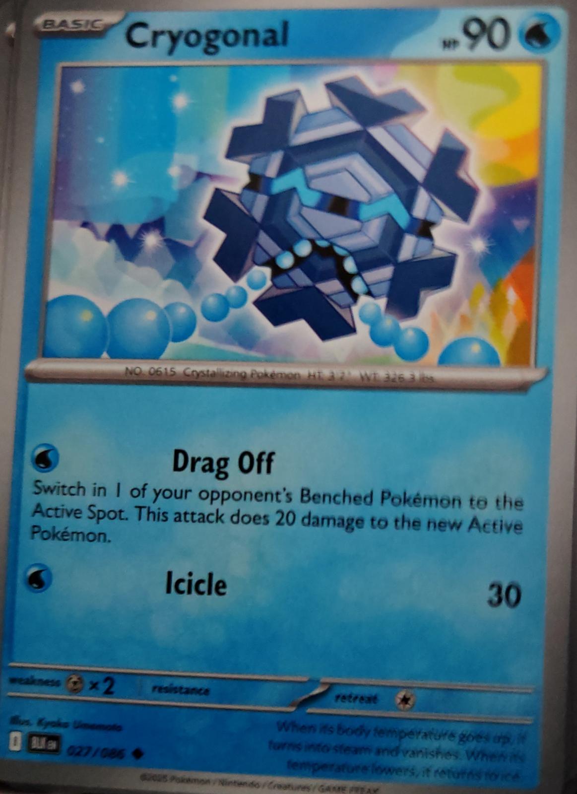 Cryogonal - 027/086 - - BLACK BOLT - Pokemon - Uncommon | AA47-53