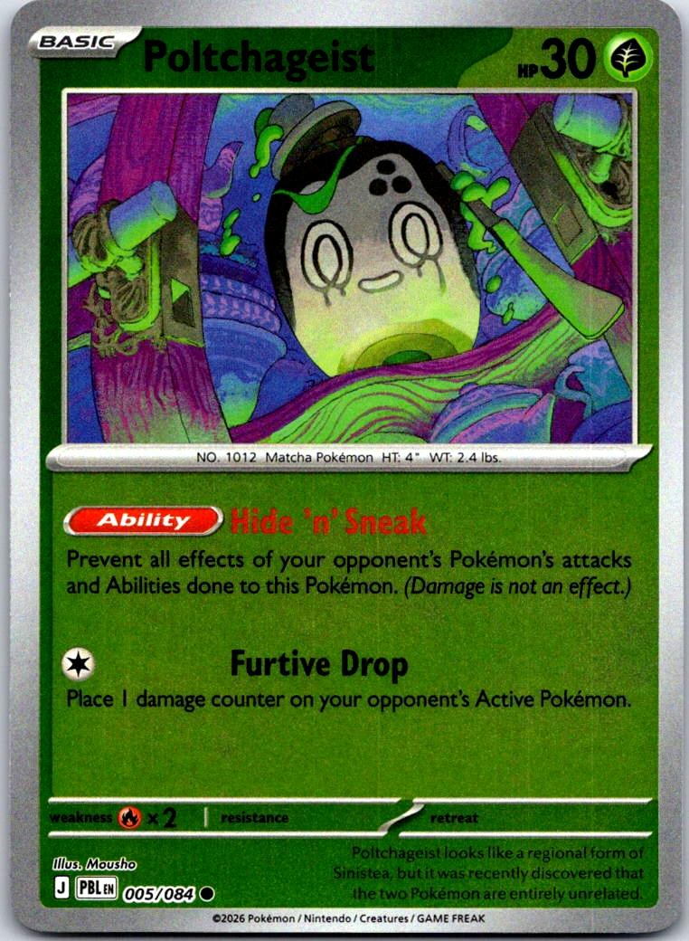 Poltchageist - 005/084 - - PITCH BLACK - Pokemon - Common | AA127-26