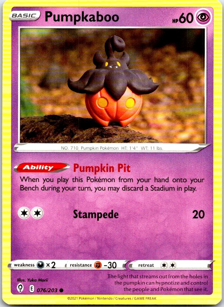 Pumpkaboo - 076/203 - - EVOLVING SKIES - Pokemon - Common | AB35-34