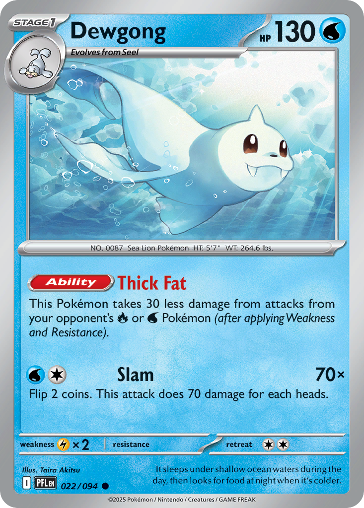 Dewgong - 022/094 - - PHANTASMAL FLAMES - Pokemon - Common | AA07-17