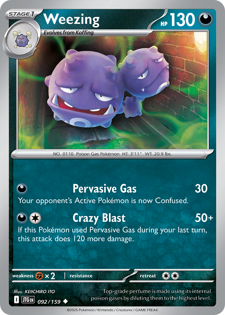 Weezing - 092/159 - - JOURNEY TOGETHER - Pokemon - Uncommon | AA45-31