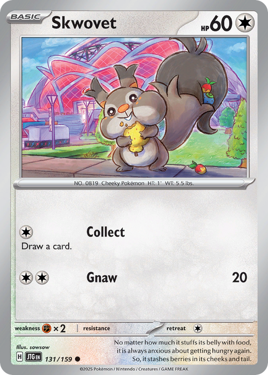 Skwovet - 131/159 - - JOURNEY TOGETHER - Pokemon - Common | AA45-21