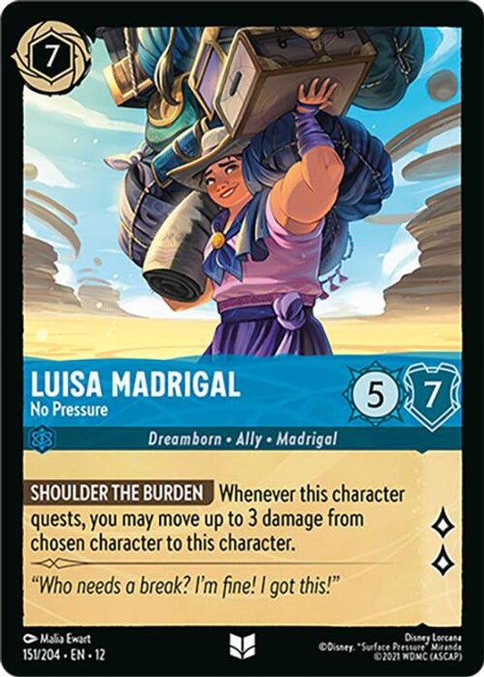Luisa Madrigal - No Pressure - 151/204 - - WILDS UNKNOWN - Lorcana - | LAA03-57