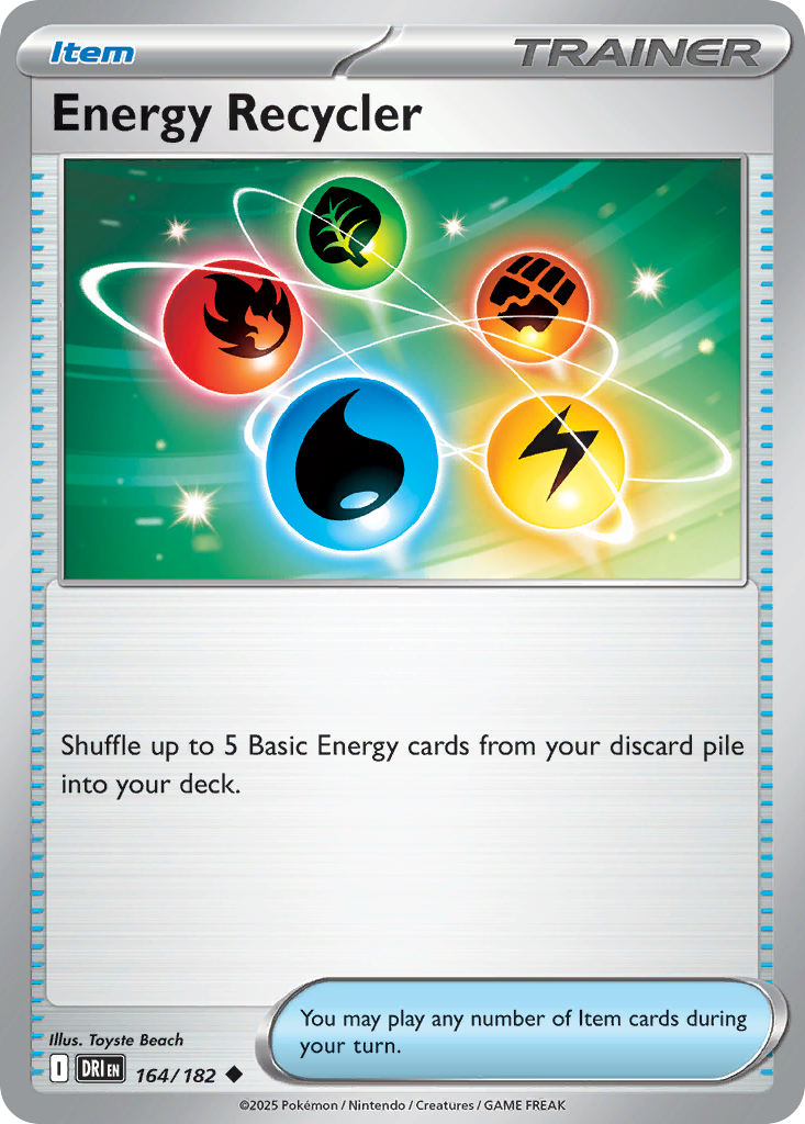 Energy Recycler - 164/182 - - DESTINED RIVALS - Pokemon - Uncommon | AA40-76
