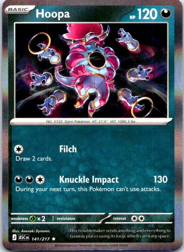 Hoopa - 141/217 - Holo - ASCENDED HEROES - Pokemon - Rare | AC29-3