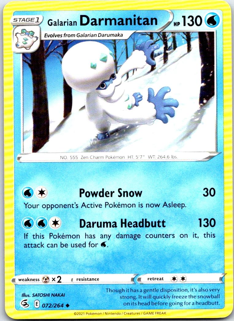 Galarian Darmanitan - 072/264 - - FUSION STRIKE - Pokemon - Uncommon | AB40-38