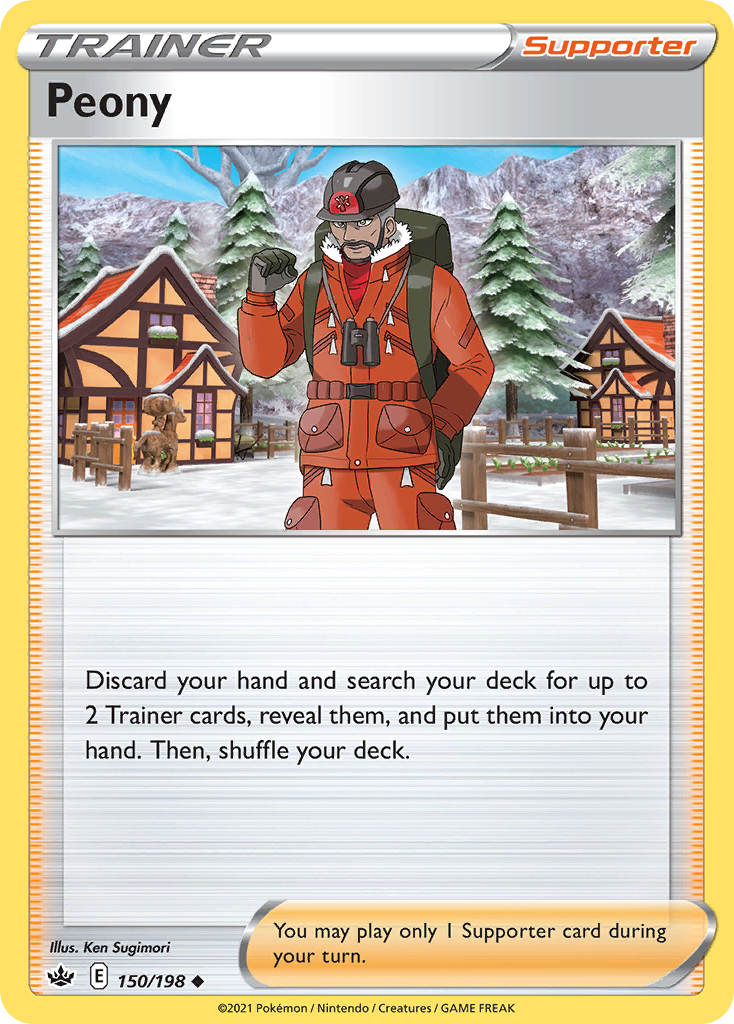 Peony - 150/198 - - CHILLING REIGN - Pokemon - Uncommon | AA60-15