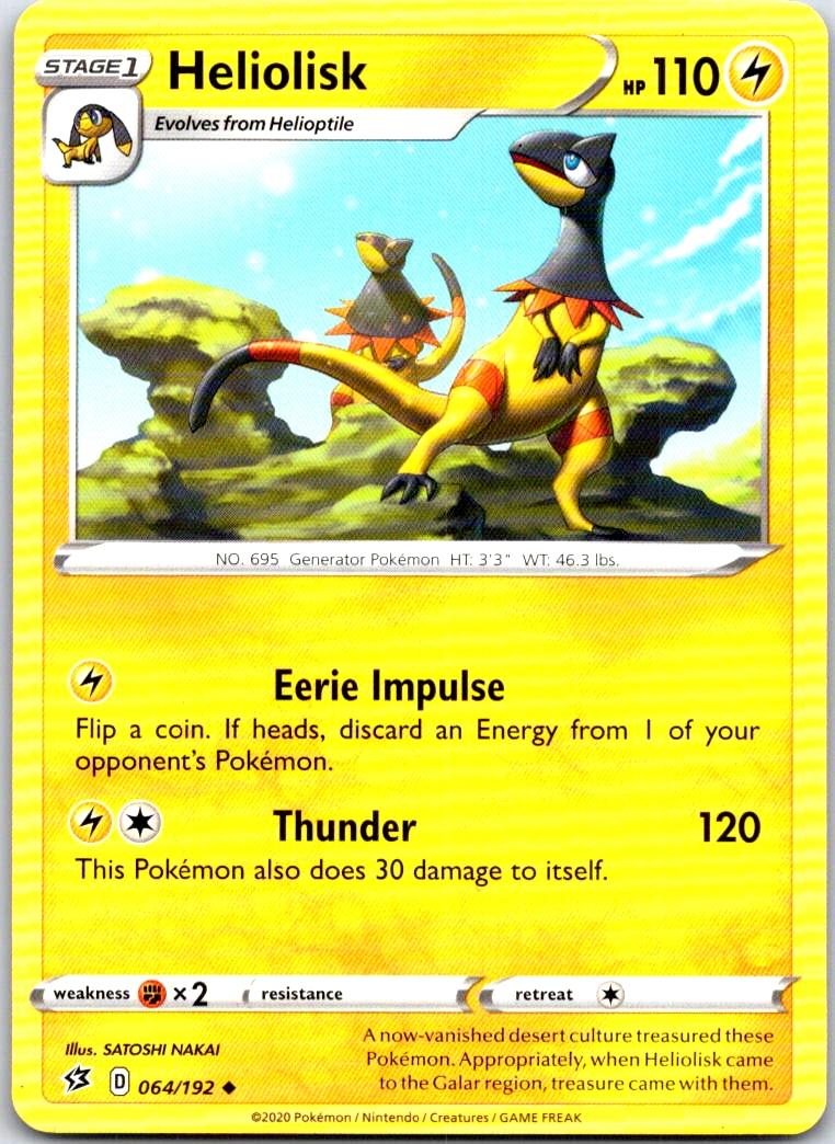 Heliolisk - 064/192 - - REBEL CLASH - Pokemon - Uncommon | AB96-39