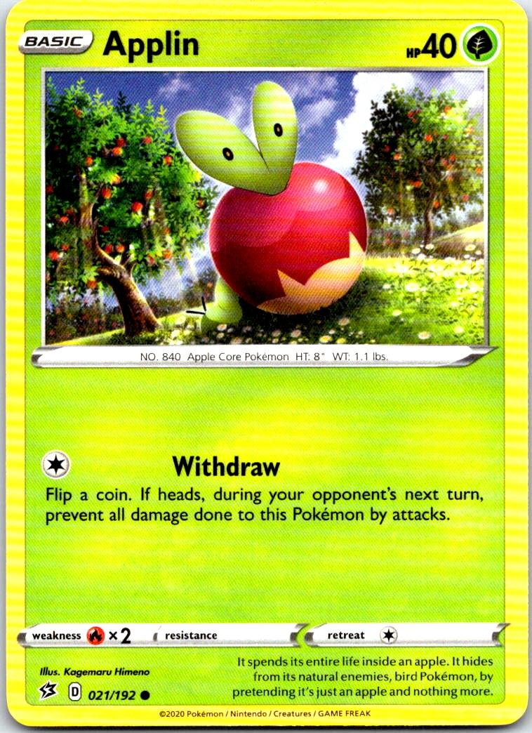 Applin - 021/192 - - REBEL CLASH - Pokemon - Common | AB75-31
