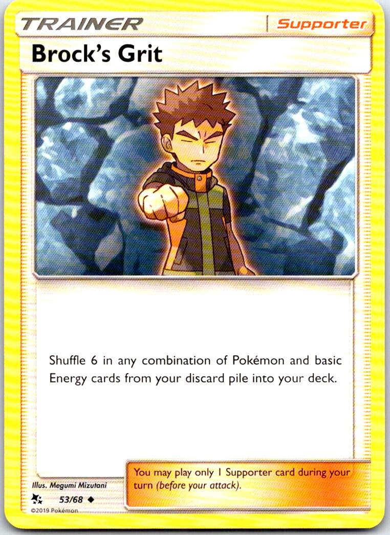 Brock's Grit - 53/68 - - HIDDEN FATES - Pokemon - Uncommon | AB21-43