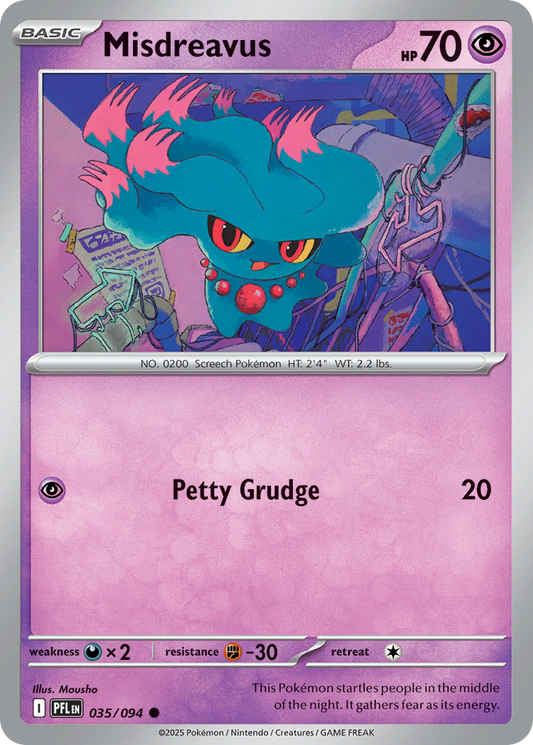 Misdreavus - 035/094 - - PHANTASMAL FLAMES - Pokemon - Common | AA08-20