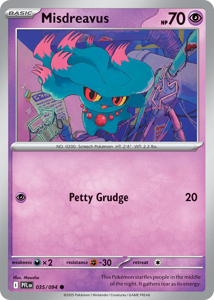 Misdreavus - 035/094 - - PHANTASMAL FLAMES - Pokemon - Common | AA54-24