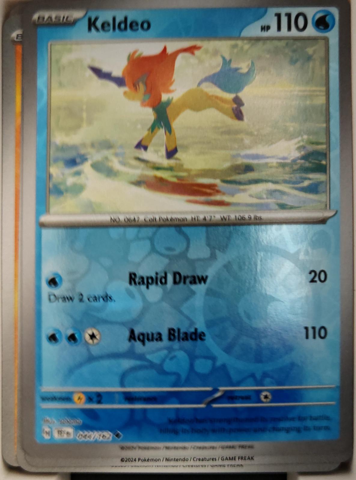Keldeo - 044/162 - Reverse Holo - TEMPORAL FORCES - Pokemon - Uncommon | AA20-43