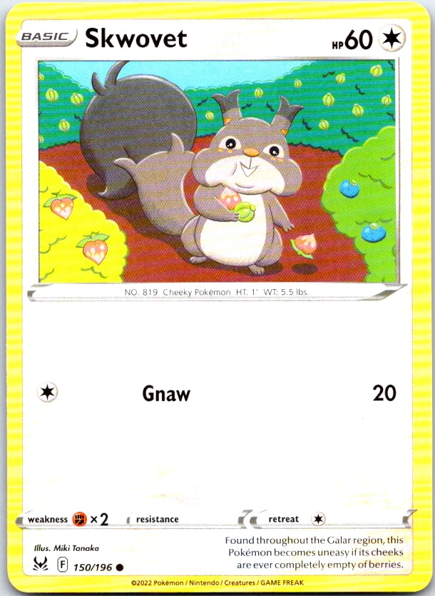 Skwovet - 150/196 - - LOST ORIGIN - Pokemon - Common | AC09-38