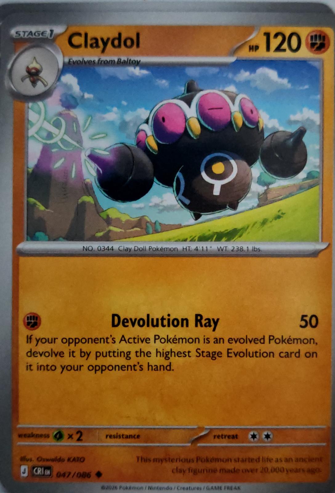 Claydol - 047/086 - - CHAOS RISING - Pokemon - Uncommon | AA65-2