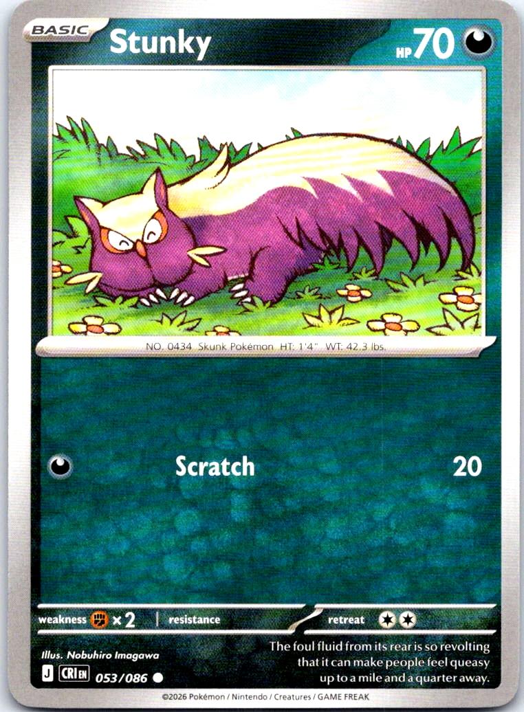 Stunky - 053/086 - - CHAOS RISING - Pokemon - Common | AB17-20