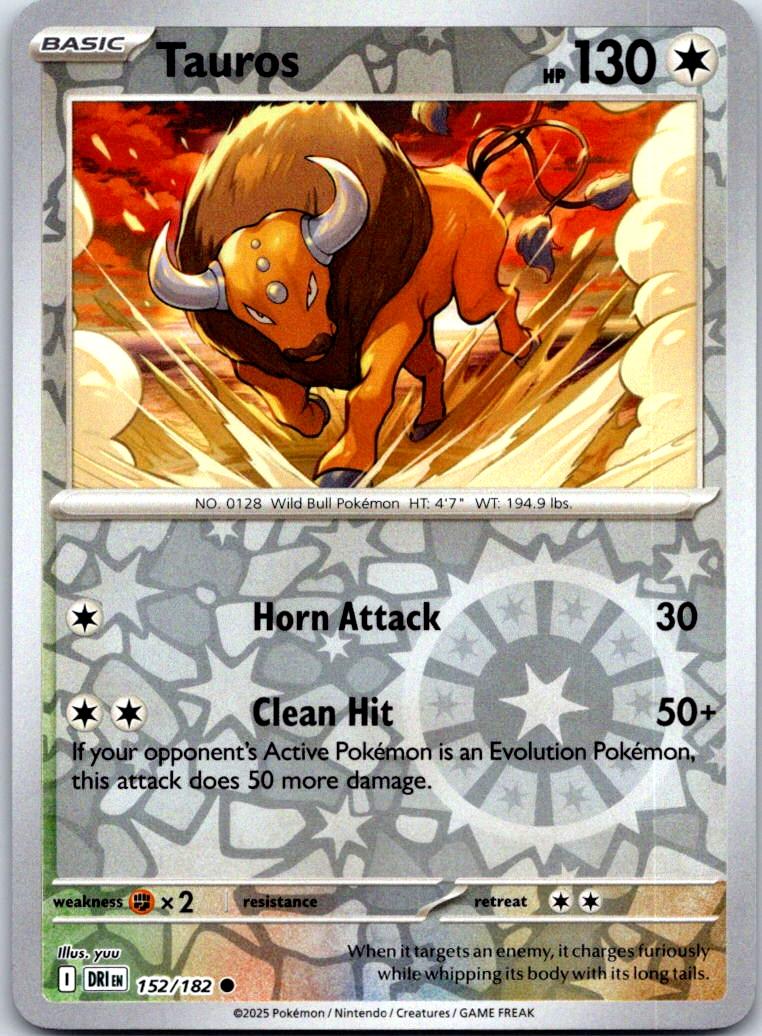 Tauros - 152/182 - Reverse Holo - DESTINED RIVALS - Pokemon - Common | AA128-47