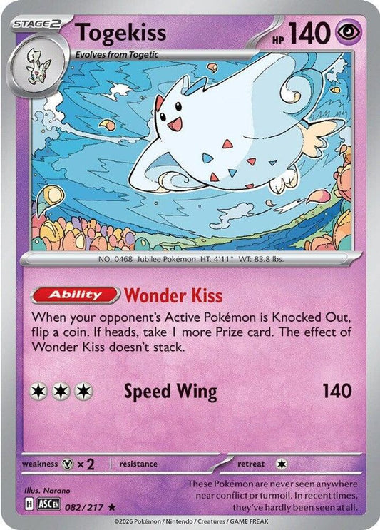 Togekiss - 082/217 - Holo - ASCENDED HEROES - Pokemon - Rare | AA30-16
