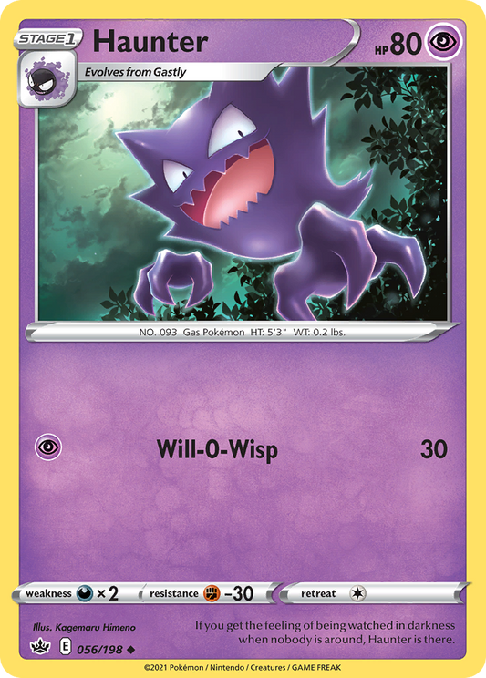 Haunter - 056/198 - - CHILLING REIGN - Pokemon - Uncommon | AA58-39