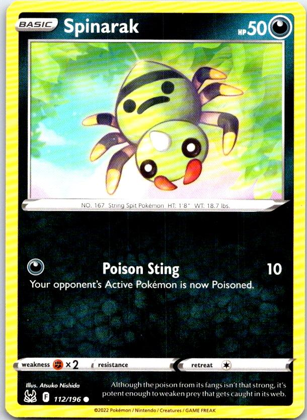 Spinarak - 112/196 - - LOST ORIGIN - Pokemon - Common | AB98-17
