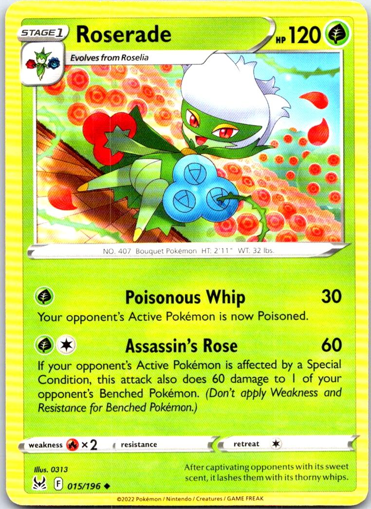 Roserade - 015/196 - - LOST ORIGIN - Pokemon - Uncommon | AB86-43