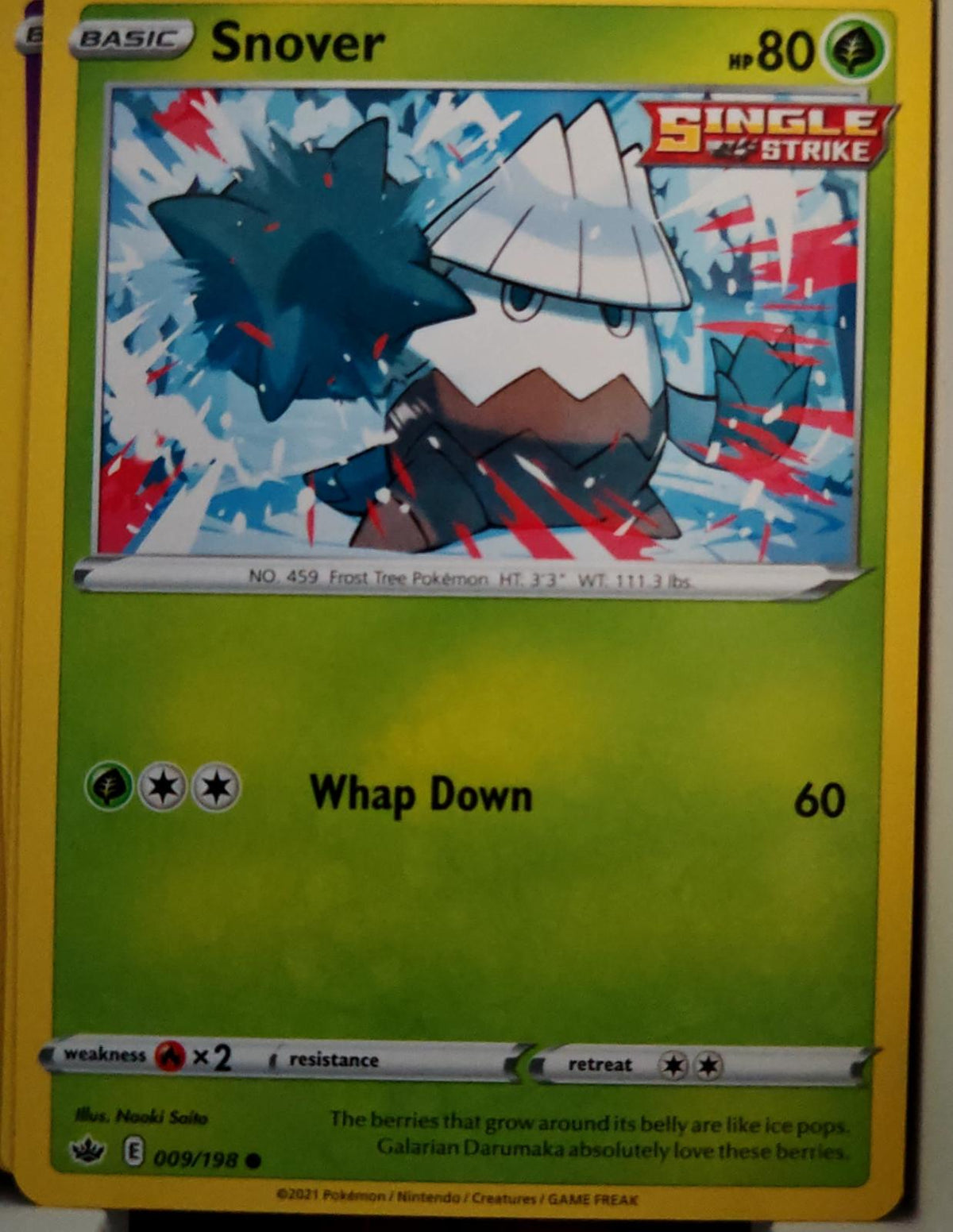 Snover - 009/198 - - CHILLING REIGN - Pokemon - Common | AA57-26