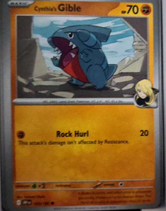 Cynthia's Gible  - 102/182 - - DESTINED RIVALS- Pokemon - | AA52-14