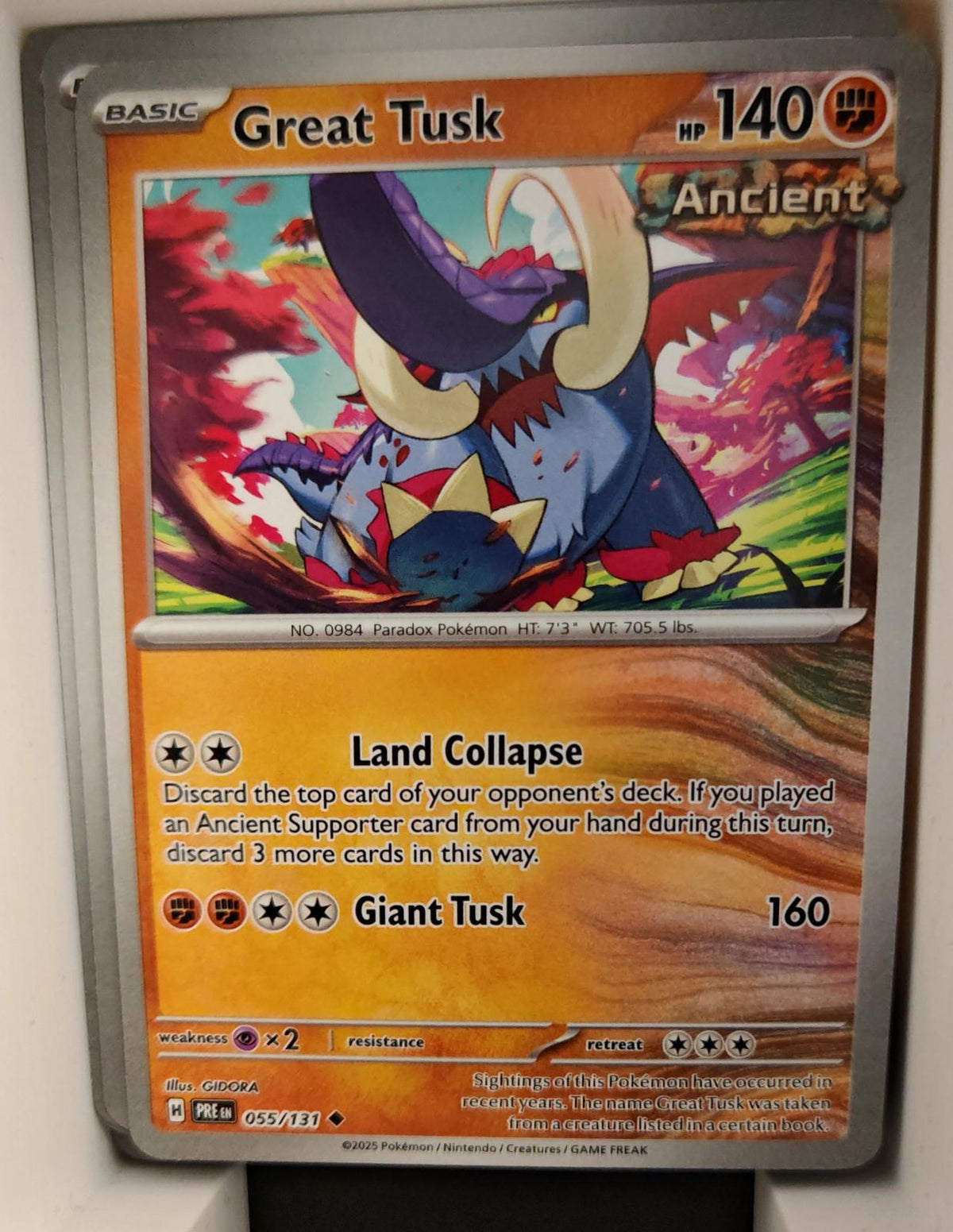 Great Tusk - 055/131 - - PRISMATIC EVOLUTIONS - Pokemon - Uncommon | AA27-34
