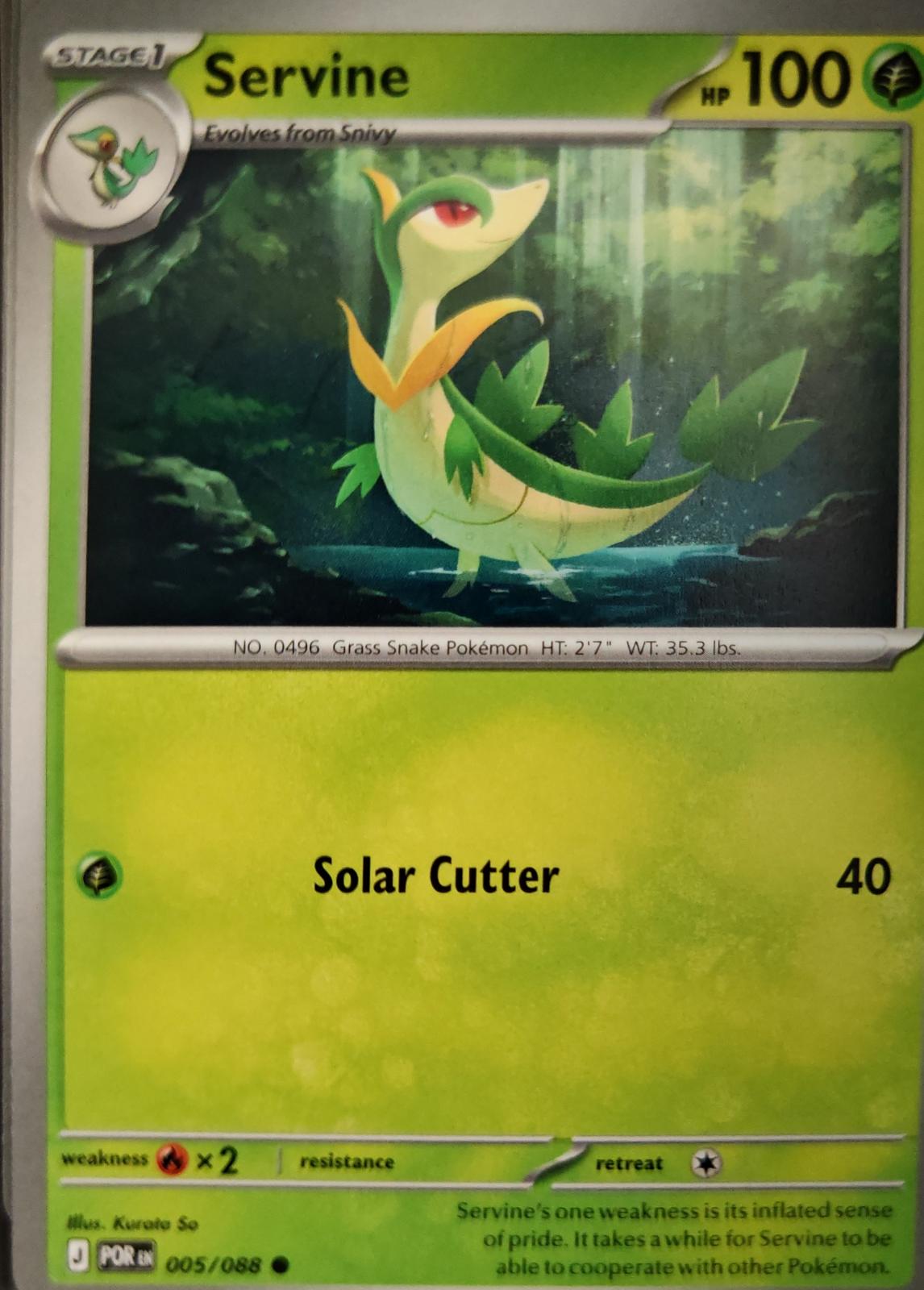 Servine - 005/088 - - PERFECT ORDER - Pokemon - Common | AA12-91