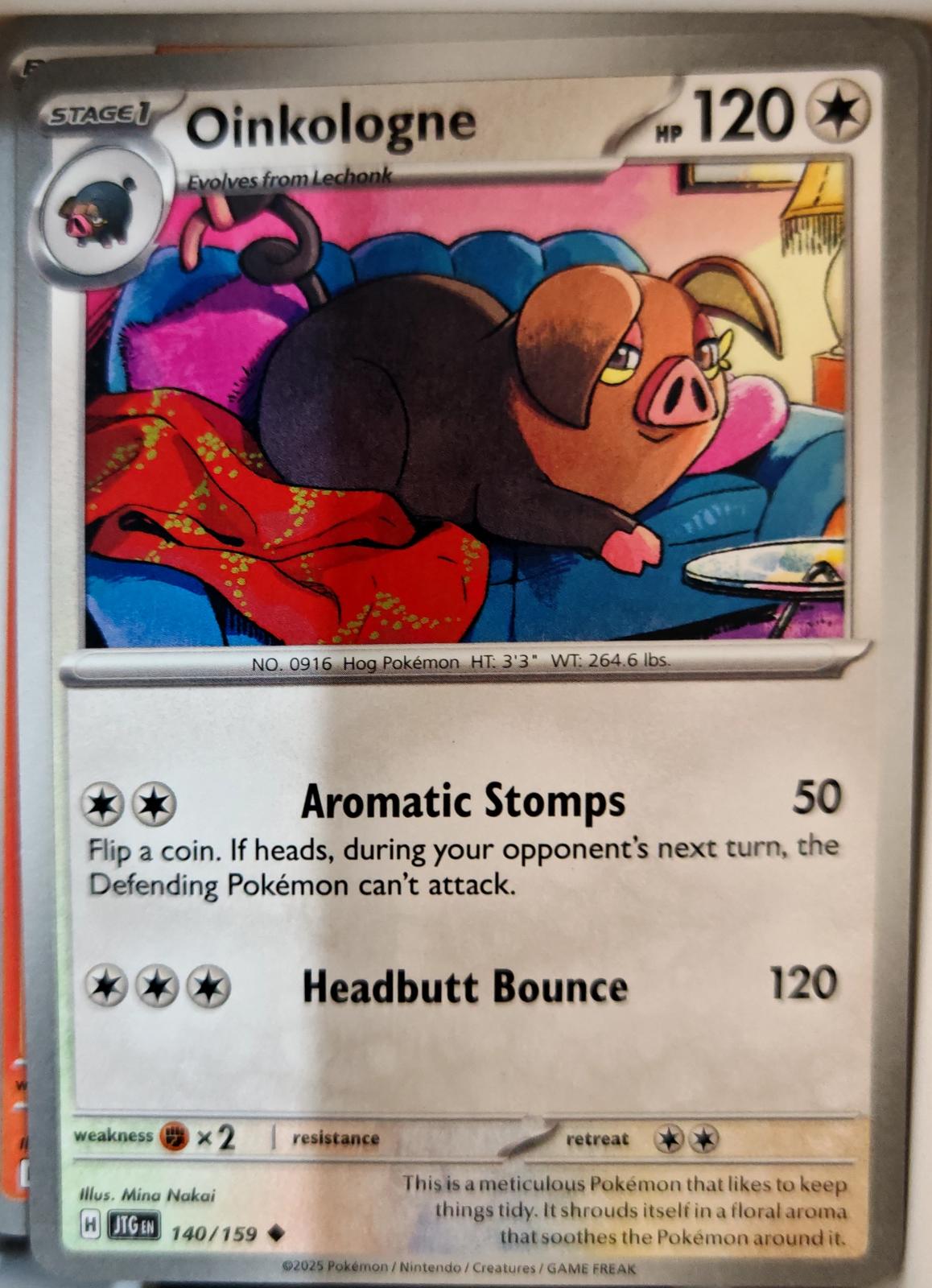 Oinkologne - 140/159 - - JOURNEY TOGETHER - Pokemon - Uncommon | AA07-87