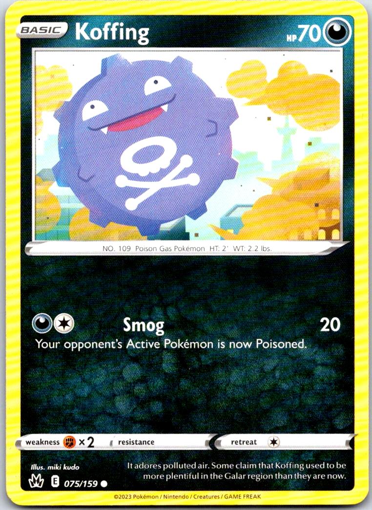 Koffing - 075/159 - - CROWN ZENITH - Pokemon - Common | AB10-19