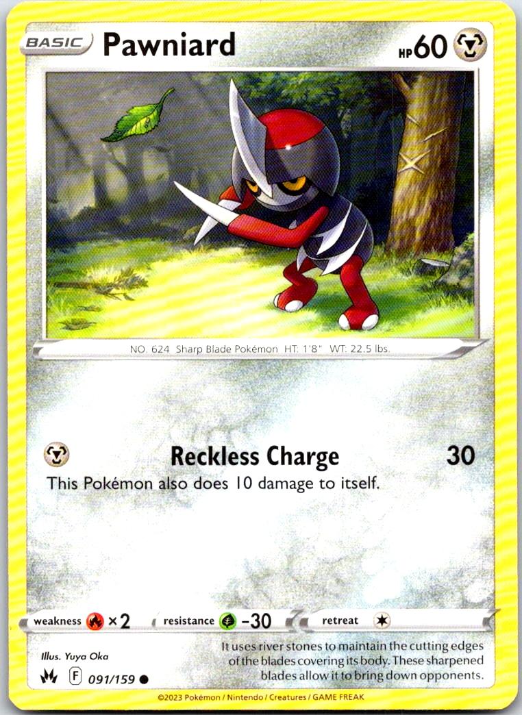 Pawniard - 091/159 - - CROWN ZENITH - Pokemon - Common | AA105-3