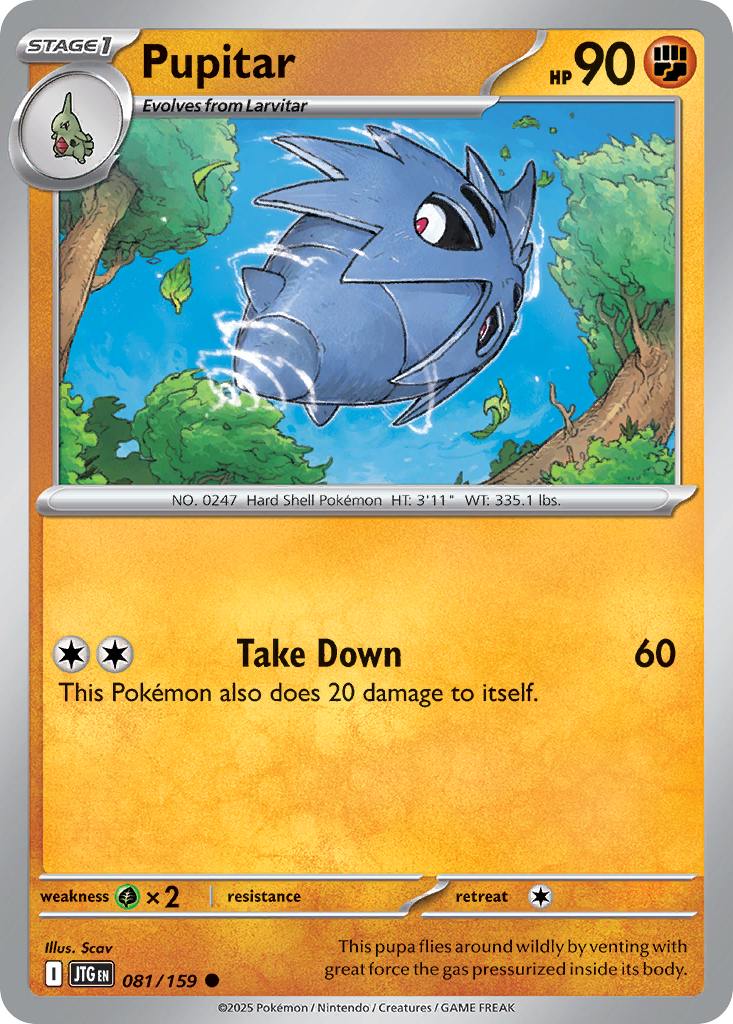 Pupitar - 081/159 - - JOURNEY TOGETHER - Pokemon - Common | AA51-12