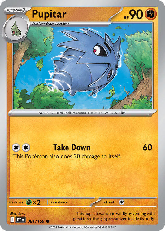 Pupitar - 081/159 - - JOURNEY TOGETHER - Pokemon - Common | AA51-12