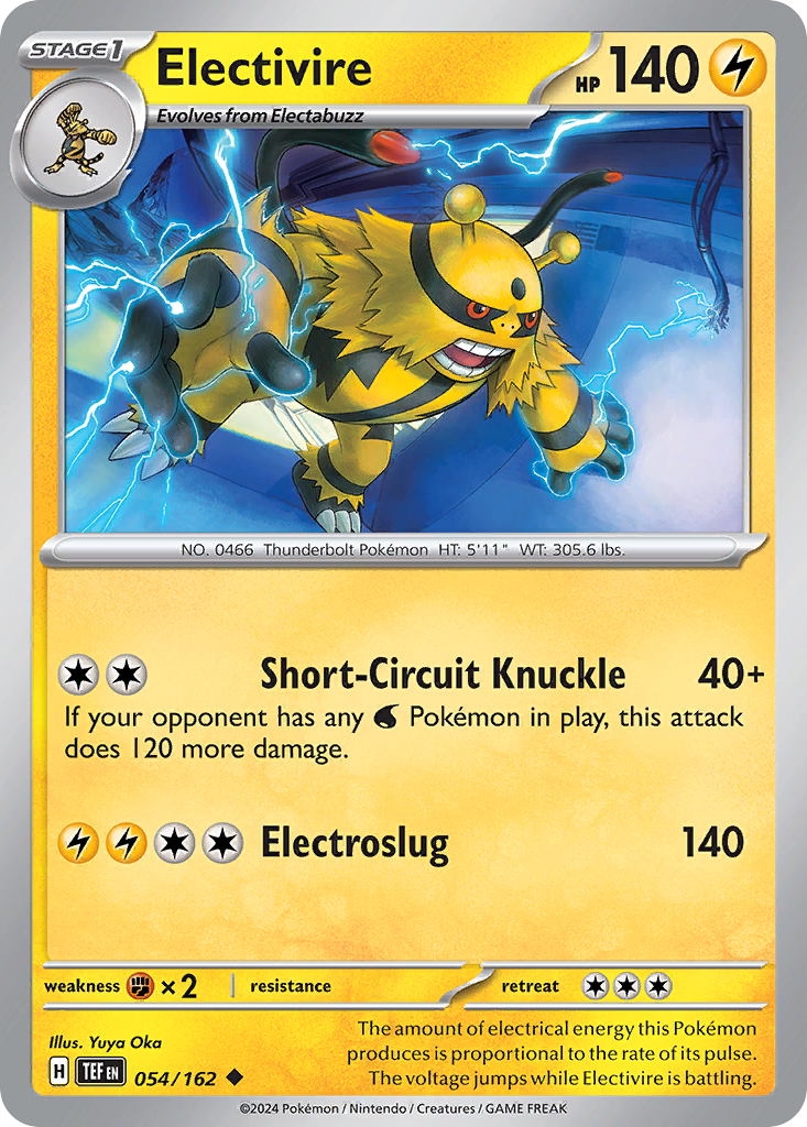 Electivire - 054/162 - Reverse Holo - TEMPORAL FORCES - Pokemon - | AA24-39