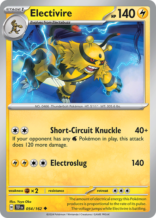 Electivire - 054/162 - Reverse Holo - TEMPORAL FORCES - Pokemon - | AA24-39
