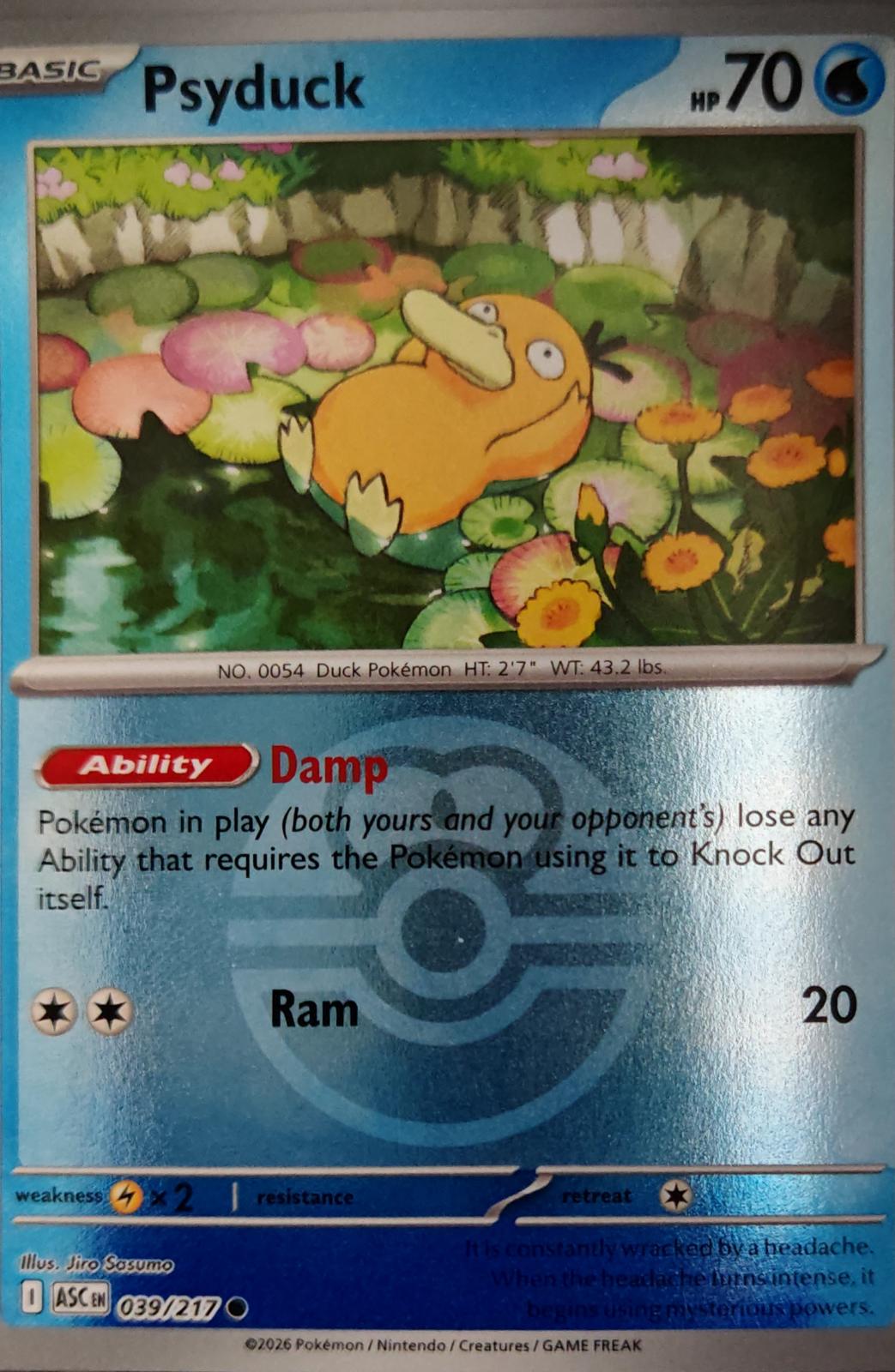 Psyduck (Love Ball) - 039/217 - Reverse Holo - ASCENDED HEROES - Pokemon - | AA31-54