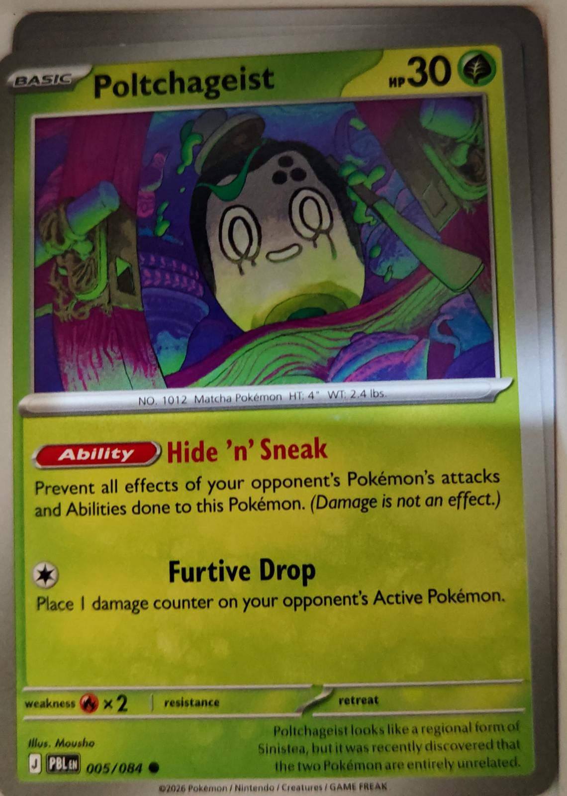 Poltchageist - 005/084 - - PITCH BLACK - Pokemon - Common | AA17-4