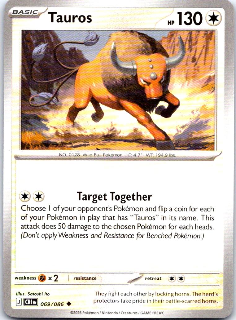 Tauros - 069/086 - - CHAOS RISING - Pokemon - Uncommon | AB19-10