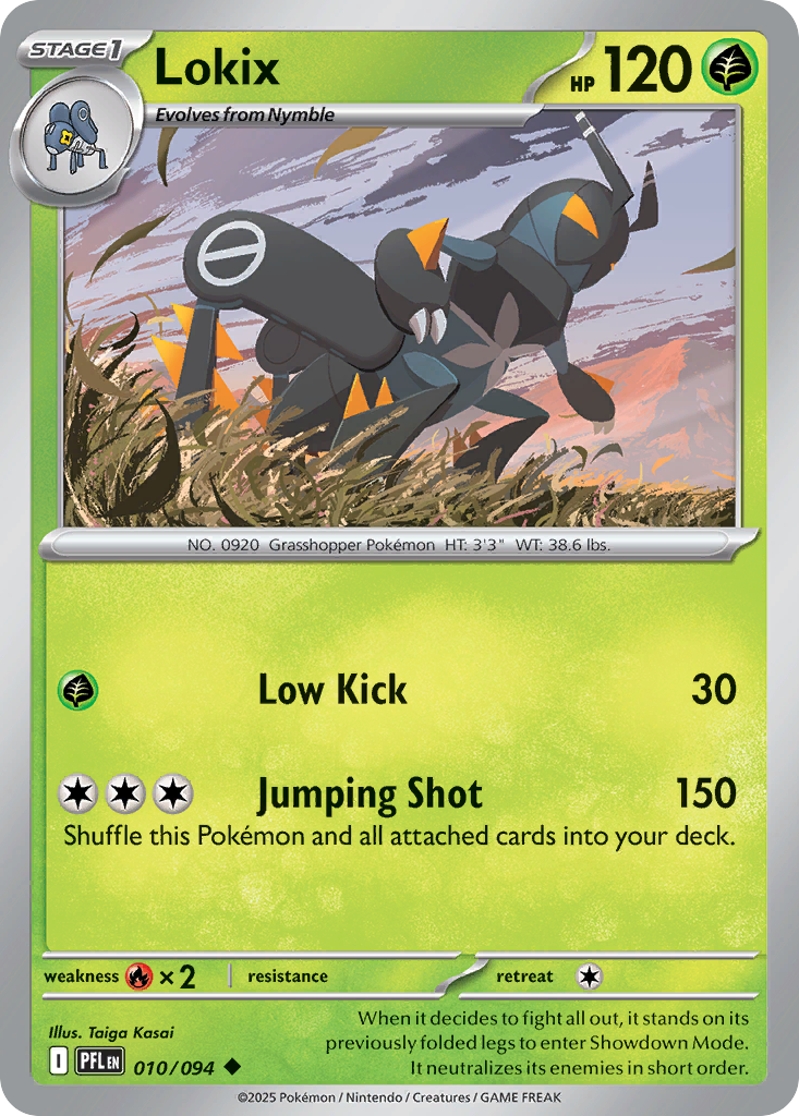 Lokix - 010/094 - Reverse Holo - PHANTASMAL FLAMES - Pokemon - | AA19-37