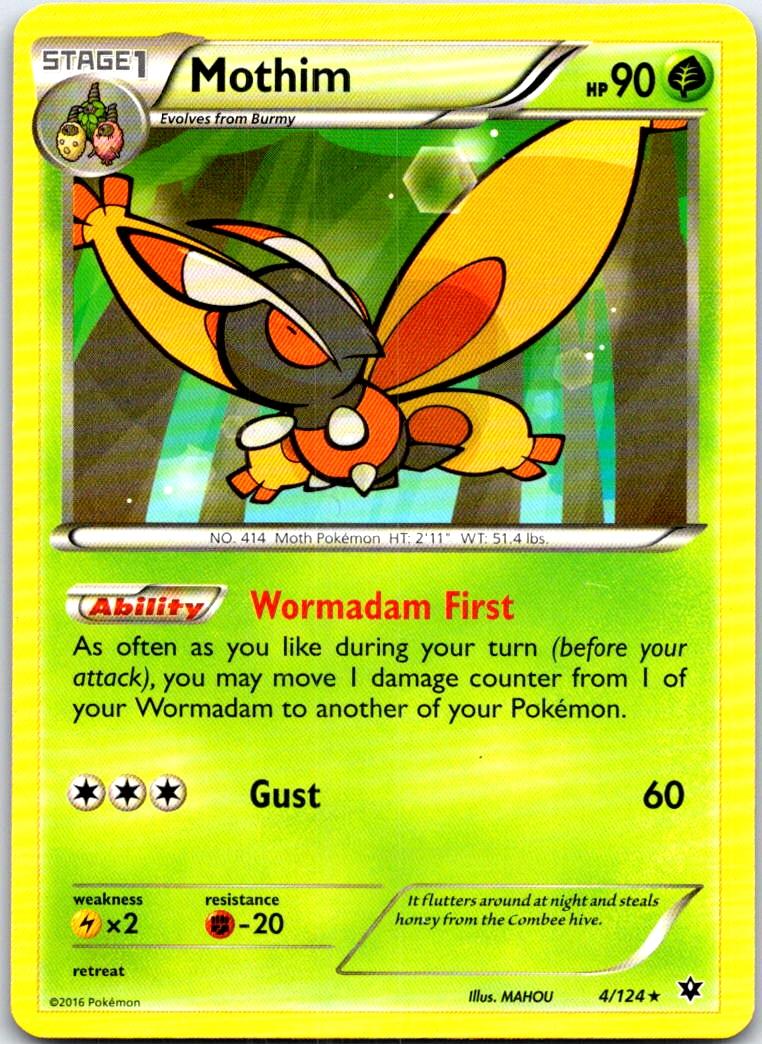 Mothim - 4/124 - - FATES COLLIDE - Pokemon - Rare | AB64-7