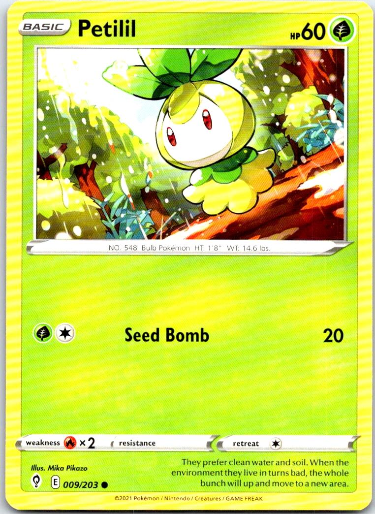 Petilil - 009/203 - - EVOLVING SKIES - Pokemon - Common | AB36-7