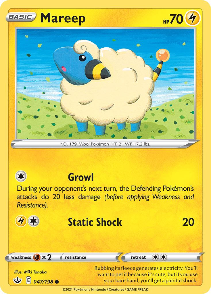 Mareep - 047/198 - - CHILLING REIGN - Pokemon - Common | AA57-10