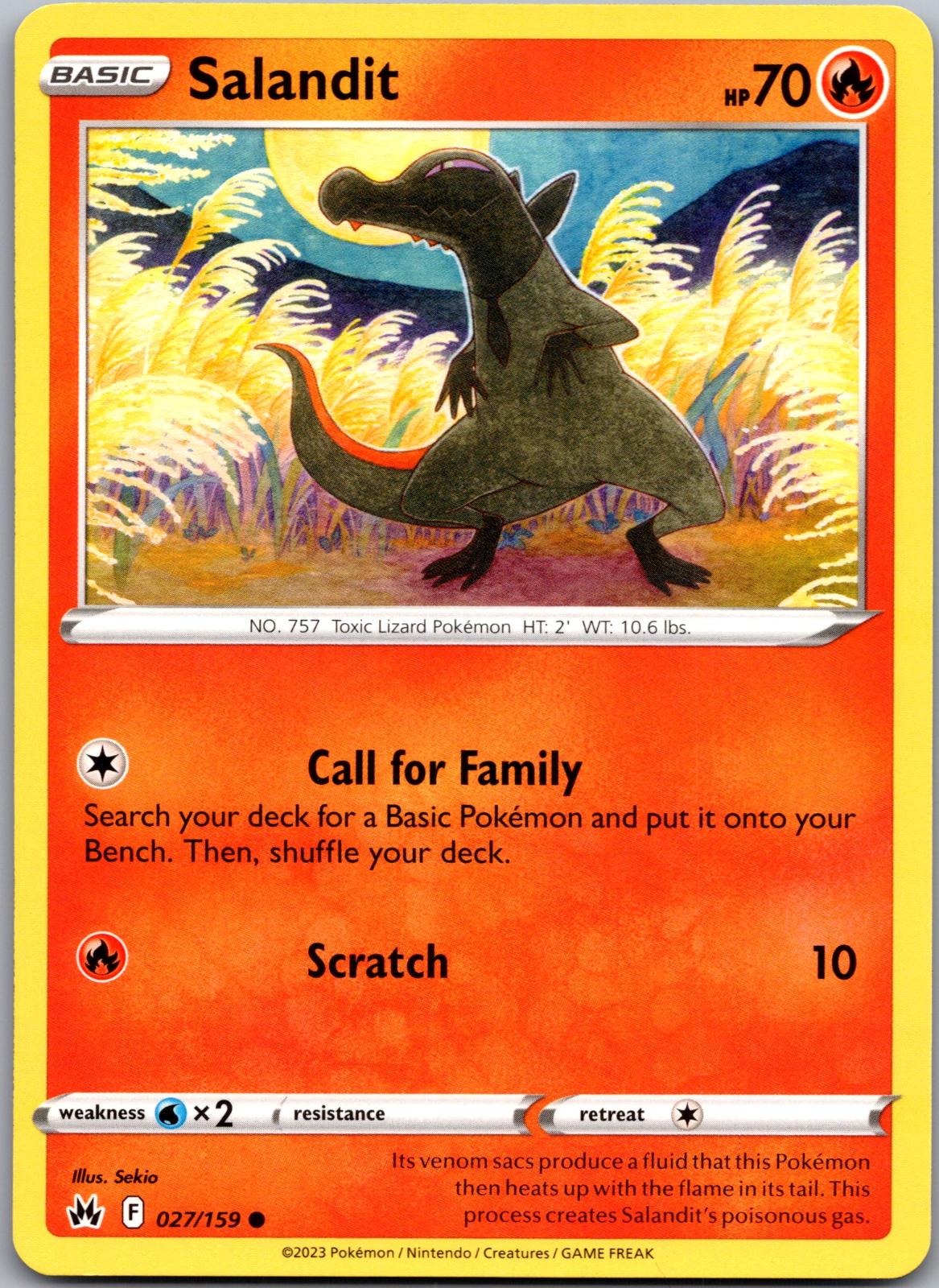 Salandit - 027/159 - - CROWN ZENITH - Pokemon - Common | AA92-32