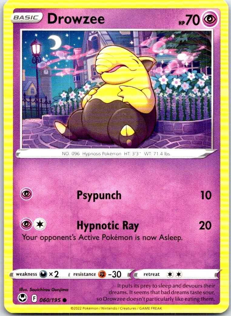 Drowzee - 060/195 - - SILVER TEMPEST - Pokemon - Common | AB88-45