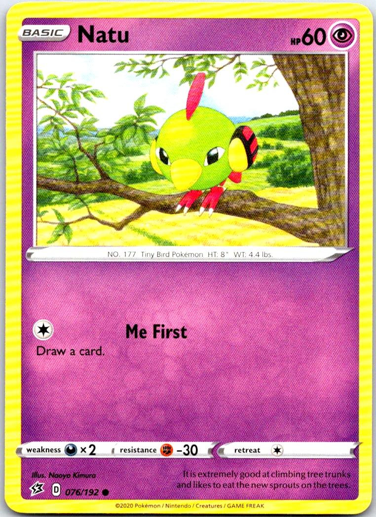 Natu - 076/192 - - REBEL CLASH - Pokemon - Common | AB74-26