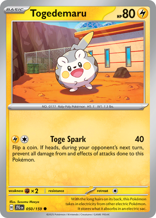 Togedemaru - 050/159 - - JOURNEY TOGETHER - Pokemon - Common | AA45-20