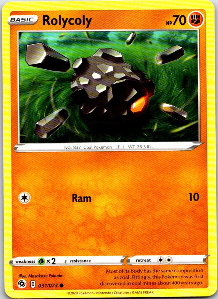 Rolycoly - 031/073 - - CHAMPION'S PATH - Pokemon - Common | AB09-7
